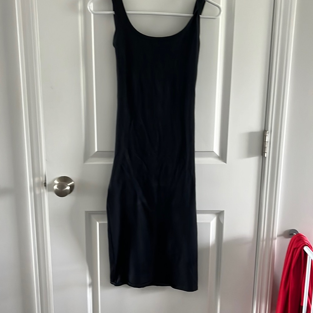 Black/teal dress